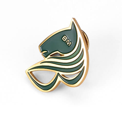personalized green enamel pins brooch with name custom school logo badges made to order suppliers